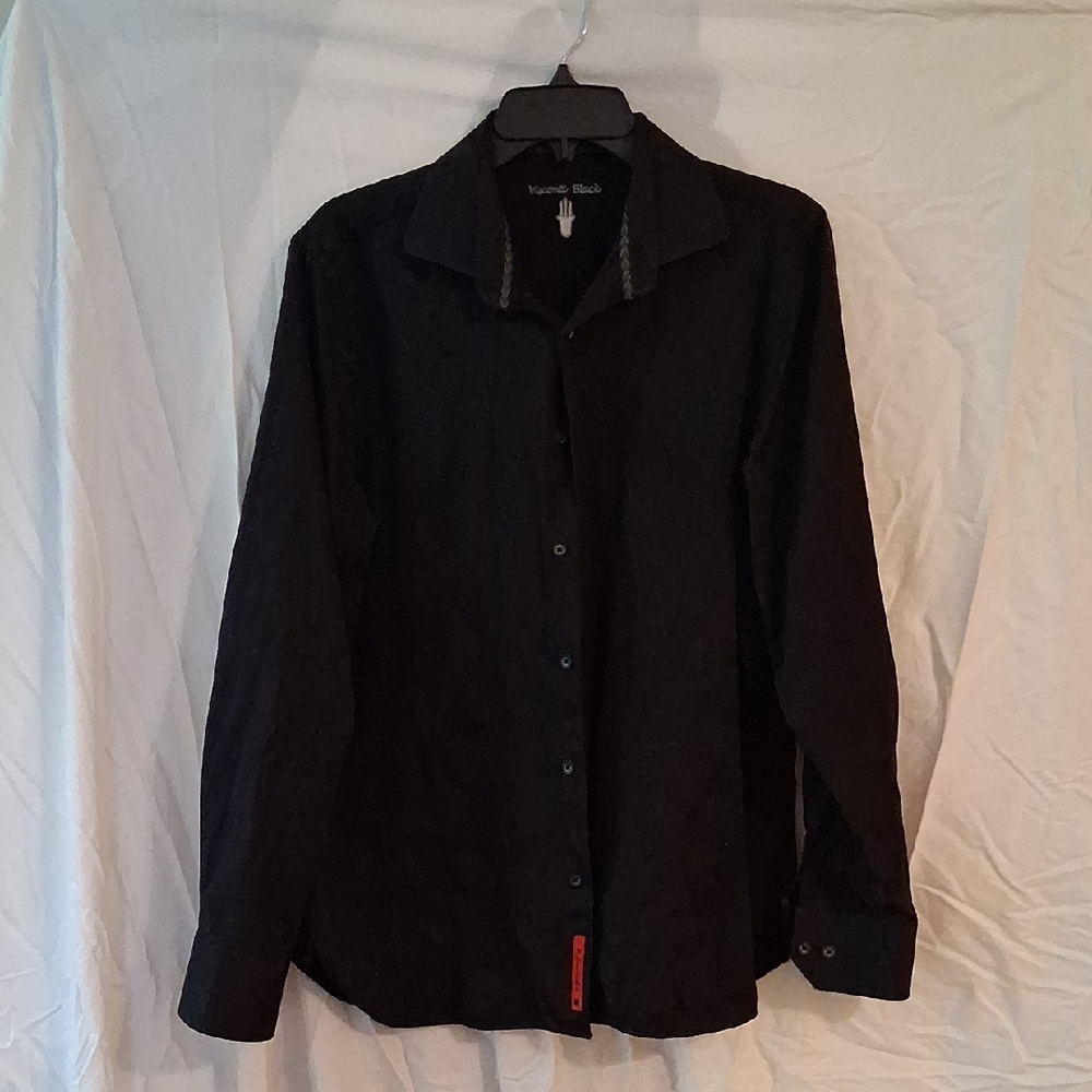 Men's Black Button Down Shirt